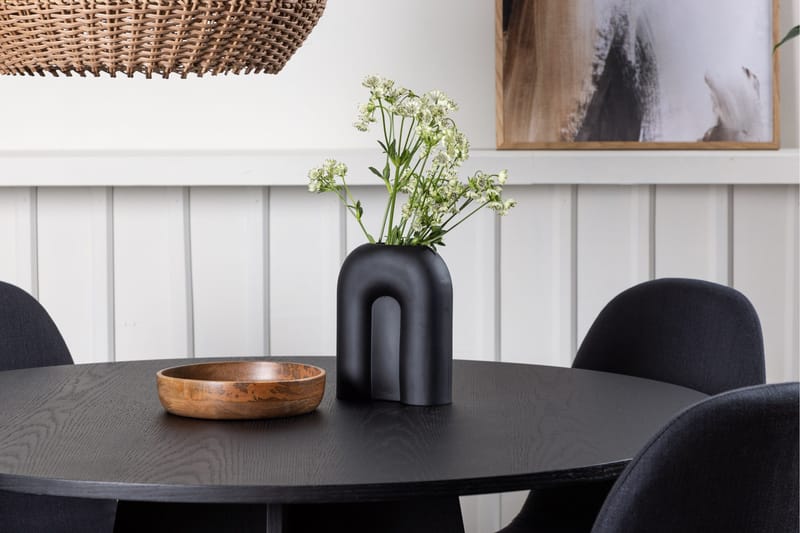 Bootcut Matgrupp 110 cm Rund med 4 Polar stolar - Svart - Products - Möbler - Bord & matgrupp - Matgrupp