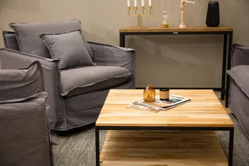 Cirebon Soffbord 80 cm med Förvaring Hylla - Brun/Svart - Products - Möbler - Bord & matgrupp - Soffbord