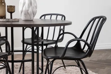 Copenhagen Matgrupp 115 cm Rund med 4 Dyrön stolar - Svart - Products - Möbler - Bord & matgrupp - Matgrupp