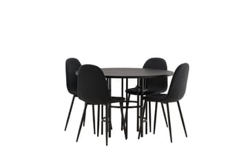 Copenhagen Matgrupp 115 cm Rund med 4 Polar stolar - Svart - Products - Möbler - Bord & matgrupp - Matgrupp