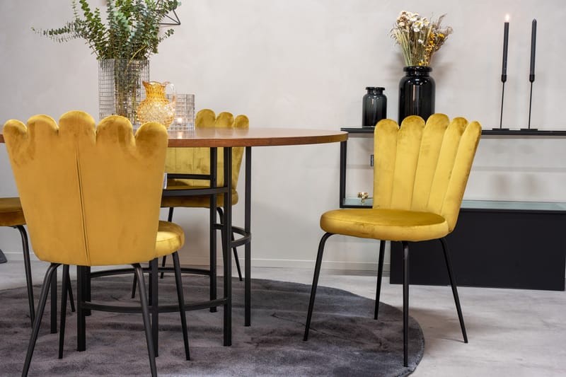 Copenhagen Matgrupp 140 cm Rund med 4 Limhamn stolar - Svart - Products - Möbler - Bord & matgrupp - Matgrupp