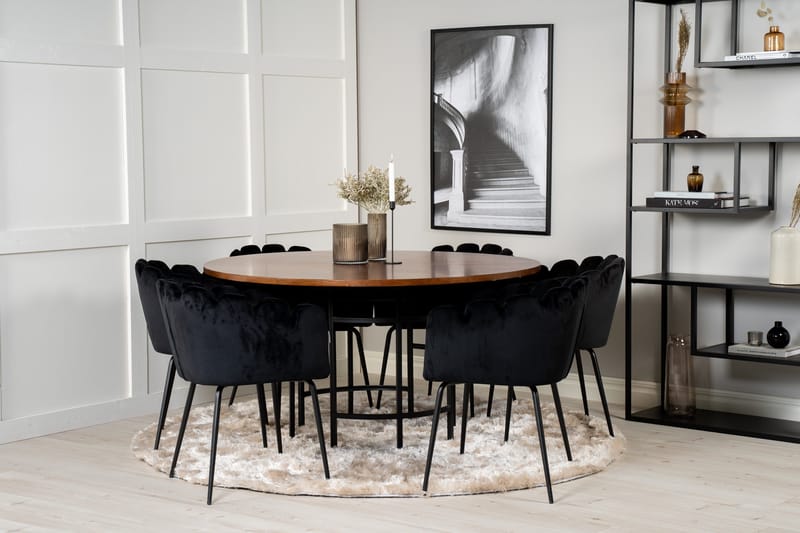 Copenhagen Matgrupp 140 cm Rund med 6 Limhamn stolar - Svart - Products - Möbler - Bord & matgrupp - Matgrupp
