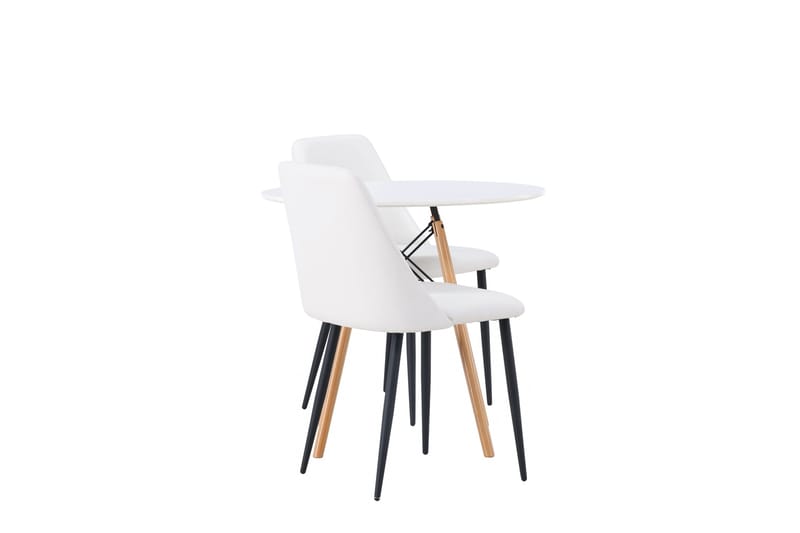 Danburi Matgrupp 60 cm Rund med 2 Night stolar - Vit - Products - Möbler - Bord & matgrupp - Matgrupp