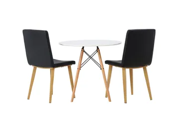 Danburi Matgrupp 60 cm Rund med 2 Today stolar - Svart - Products - Möbler - Bord & matgrupp - Matgrupp