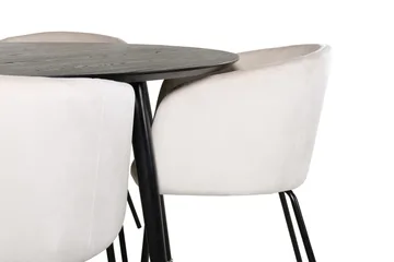 Dipp Matgrupp 115 cm Rund med 4 Berit stolar - Beige - Products - Möbler - Bord & matgrupp - Matgrupp