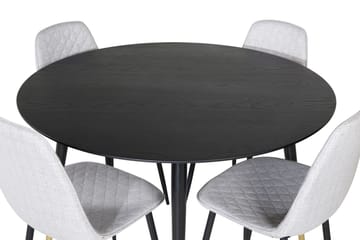 Dipp Matgrupp 115 cm Rund med 4 Polar stolar - Svart/Guld - Products - Möbler - Bord & matgrupp - Matgrupp