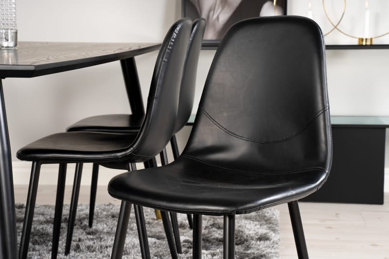 Dipp Matgrupp 180 cm Rektangulär med 6 Polar stolar - Svart/Guld - Products - Möbler - Bord & matgrupp - Matgrupp