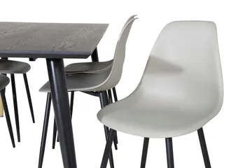 Dipp Matgrupp 180 cm Rektangulär med 6 Polar stolar - Svart/Guld - Products - Möbler - Bord & matgrupp - Matgrupp