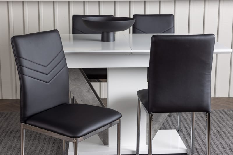 Disa Matgrupp 120 cm Rektangulär med 4 Lily stolar - Svart - Products - Möbler - Bord & matgrupp - Matgrupp