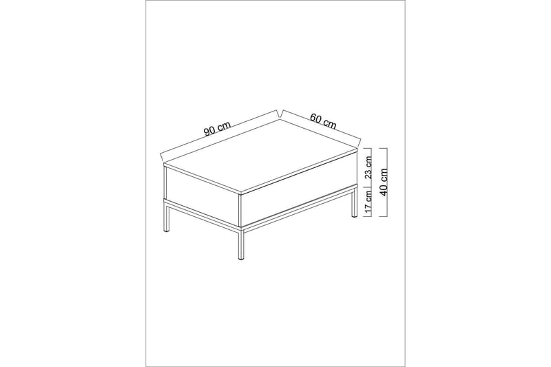 Dorlord Soffbord 90 cm - Vit/Guld - Products - Möbler - Bord & matgrupp - Soffbord