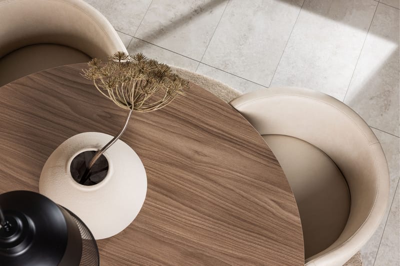 Durango Matgrupp 120 cm Rund med 4 Simrishamn Stolar - Valnöt - Products - Möbler - Bord & matgrupp - Matgrupp