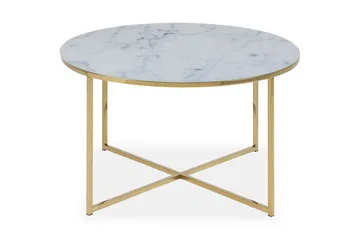 Epiffer Soffbord 80 cm Runt - Vit marmor - Products - Möbler - Bord & matgrupp - Marmorbord