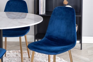 Estelle Matgrupp 106 cm Rund med 4 Polar stolar - Svart - Products - Möbler - Bord & matgrupp - Matgrupp