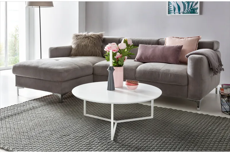 Giamanco Soffbord 80 cm Runt - Vit - Products - Möbler - Bord & matgrupp - Soffbord