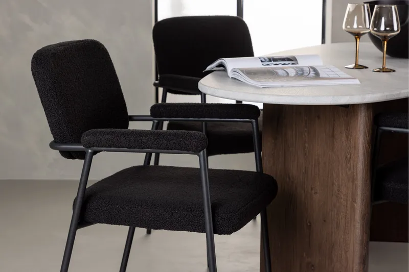 Grönvik Matgrupp 180 cm Oval med 4 Yesterday Stolar - Mocca - Products - Möbler - Bord & matgrupp - Matgrupp