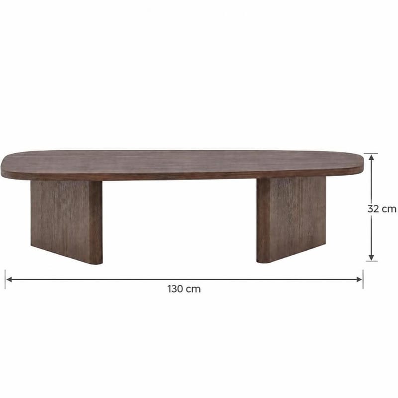 Grönvik Ovalt Soffbord 130x65 cm - Mörkbrunt/Valnöt/Trä - Products - Möbler - Bord & matgrupp - Soffbord