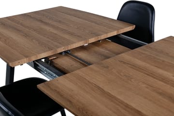 Inca Matgrupp 160 cm Rektangulär med 4 Polar stolar - Svart - Products - Möbler - Bord & matgrupp - Matgrupp