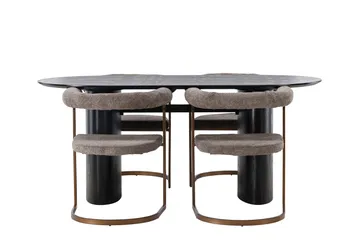 Isolde Matgrupp 180 cm Oval med 4 Morning stolar - Brun - Products - Möbler - Bord & matgrupp - Matgrupp