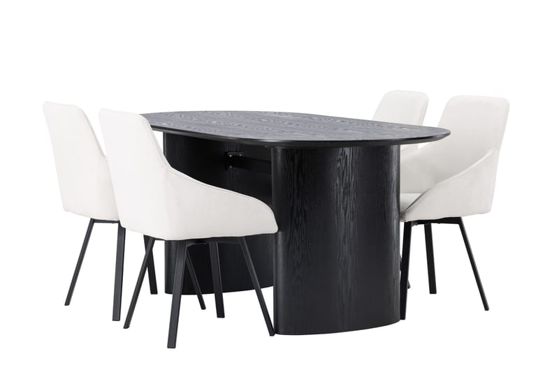 Isolde Matgrupp 180 cm Oval med 4 Rosie stolar - Beige - Products - Möbler - Bord & matgrupp - Matgrupp
