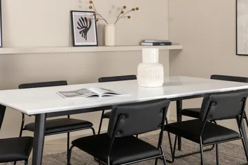 Jimmy Matgrupp 195 cm Rektangulär med 6 Kenth Stolar - Svart - Products - Möbler - Bord & matgrupp - Matgrupp