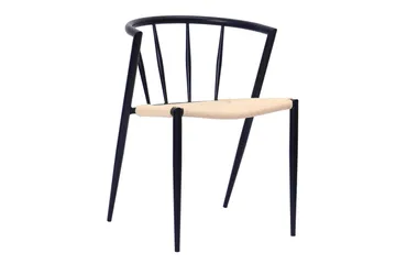 Kopparbo Matbord 160 cm med 4 Winston Matstolar - White / Beige / Metallben Svart - Products - Möbler - Bord & matgrupp - Matgrupp