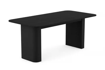 Kopparbo Matbord 180-240 cm Förlängningsbart med 4 Lucy Matstolar - Svart / Greige Bouclé / Metallben Svart - Products - Möbler - Bord & matgrupp - Matgrupp