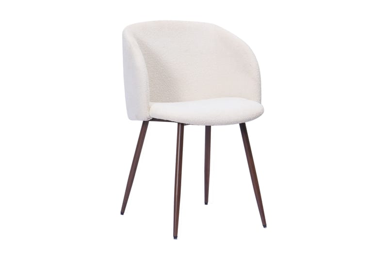 Kopparbo Matbord 180-240 cm Förlängningsbart med 6 Greya Matstolar med armstöd - Svart / Vit Bouclé / Metallben Valnöt - Products - Möbler - Bord & matgrupp - Matgrupp