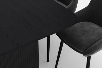 Kopparbo Matgrupp 200-206cm med 8 Alsarp Matstolar - Svart - Products - Möbler - Bord & matgrupp - Matgrupp