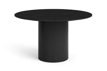 Kopparbo Runt Matbord 130 cm Fanér, Svart