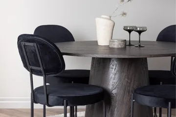 Lanzo Matgrupp 120 cm Rund med 4 Stella stolar - Svart - Products - Möbler - Bord & matgrupp - Matgrupp