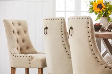 Lyon Förlängningsbar Matgrupp 200 cm med 6 Viktoria Stol - Natur/Vit/Beige - Products - Möbler - Bord & matgrupp - Matgrupp