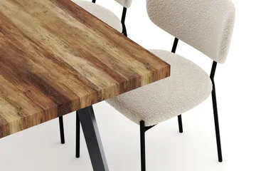 Marcelen Matbord Förlängningsbart med 4 Gemmiano Stolar - Brun - Products - Möbler - Bord & matgrupp - Matgrupp