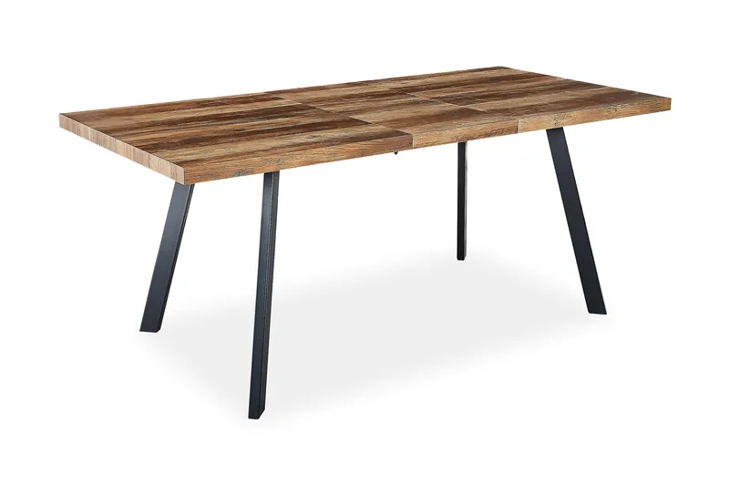 Marcelen Matbord Förlängningsbart med illäggsskiva +  6 st Nibe stol svart med ek ben - Brun/Svart - Products - Möbler - Bord & matgrupp - Matgrupp