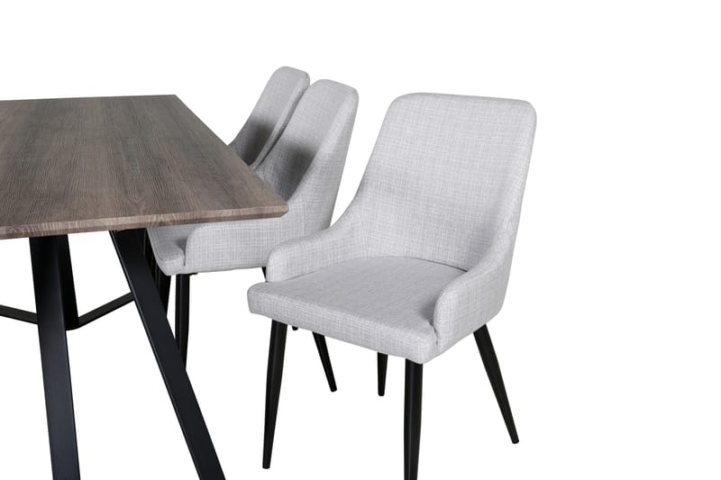 Marina Matgrupp 180 cm Rektangulär med 6 Plaza stolar - Svart - Products - Möbler - Bord & matgrupp - Matgrupp