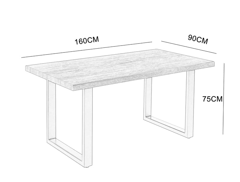 Matbord Aster 160x90 cm - Mörkbrun ek - Products - Möbler - Bord & matgrupp - Matbord & köksbord