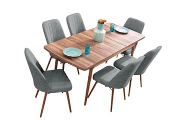 Teral Matgrupp Förlängningsbar 130-170 cm med 6 Stolar - Products - Möbler - Bord & matgrupp - Matgrupp