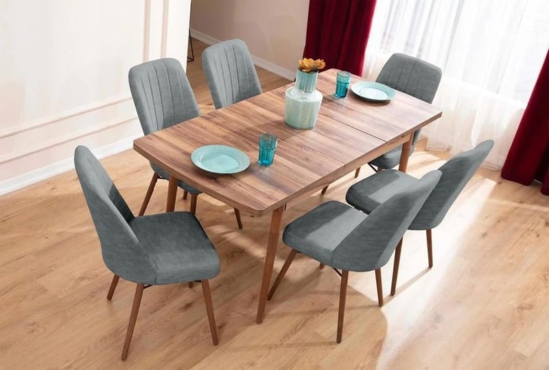 Teral Matgrupp Förlängningsbar 130-170 cm med 6 Stolar - Products - Möbler - Bord & matgrupp - Matgrupp