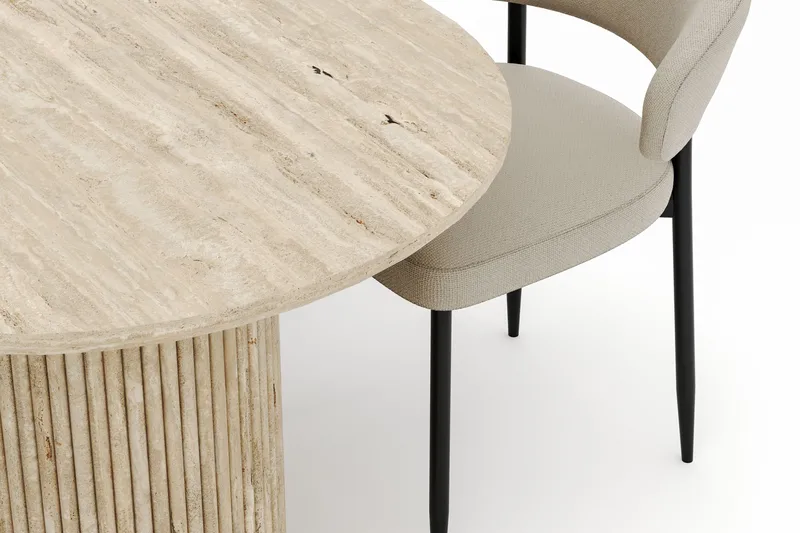 Uppveda Ovalt Matbord 180x90 cm med 4 Sawako Stolar - Beige - Products - Möbler - Bord & matgrupp - Matgrupp
