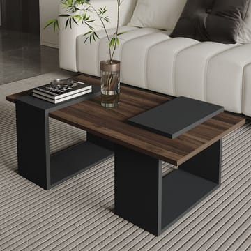Matris Soffbord 90x37x46,6 cm - Valnöt och antracit - Products - Möbler - Bord & matgrupp - Soffbord