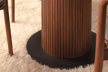 Noira Matgrupp 120 cm Runt Matbord med 4 Noira Stolar - Valnöt - Products - Möbler - Bord & matgrupp - Matgrupp