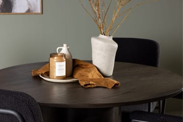 Olivia Matgrupp 110 cm Rund med 4 Yesterday stolar - Svart - Products - Möbler - Bord & matgrupp - Matgrupp