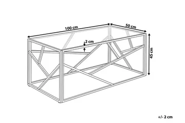 Orland Soffbord 100 cm - Glas/Guld - Products - Möbler - Bord & matgrupp - Soffbord
