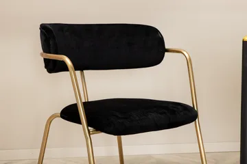 Pelle Matgrupp 190 cm Rektangulär med 6 Arrow stolar - Svart/Guld - Products - Möbler - Bord & matgrupp - Matgrupp