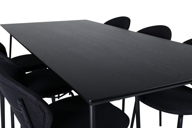 Petra Matgrupp 190 cm Rektangulär med 6 Vault stolar - Svart - Products - Möbler - Bord & matgrupp - Matgrupp