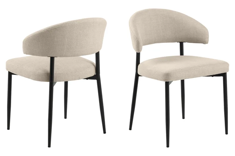 Peyra Matbord 120 cm Rund med 4 Sawako Stolar - Natur - Products - Möbler - Bord & matgrupp - Matgrupp