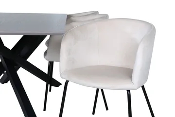 Piazza Matgrupp 180 cm Rektangulär med 6 Berit stolar - Beige - Products - Möbler - Bord & matgrupp - Matgrupp