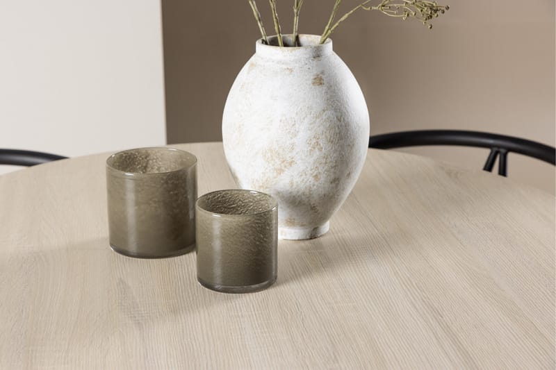 Plaza Matgrupp 100 cm Rund med 4 Alfons stolar - Whitewash/Svart - Products - Möbler - Bord & matgrupp - Matgrupp