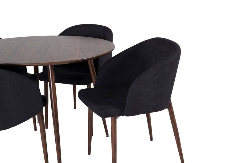 Plaza Matgrupp 100 cm Rund med 4 Arch stolar - Svart - Products - Möbler - Bord & matgrupp - Matgrupp