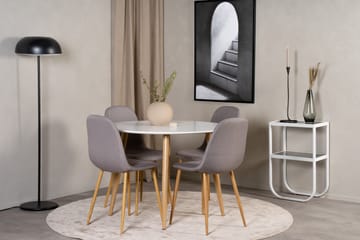 Plaza Matgrupp 100 cm Rund med 4 Polar stolar - Natur - Products - Möbler - Bord & matgrupp - Matgrupp