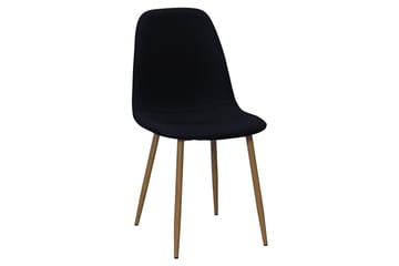 Ratliff Matbord 180 cm Förlängningsbart med illäggsskiva +  6 st Nibe stol svart med ek ben - Vit/Svart - Products - Möbler - Bord & matgrupp - Matgrupp